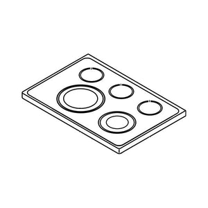 WHIRLPOOL W10717749 RANGE MAIN TOP (BLACK) (GENUINE OEM PART)