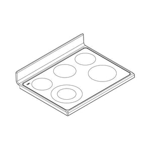 WHIRLPOOL W10719620 RANGE MAIN TOP (GENUINE OEM PART)