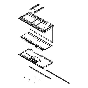 WHIRLPOOL W10782690 REFRIGERATOR CRISPER DRAWER SUPPORT ASSEMBLY (GENUINE OEM PART)