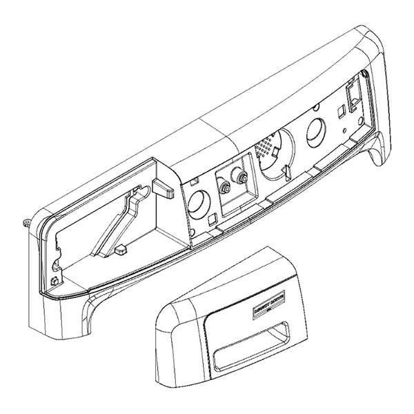 WHIRLPOOL W10783707 WASHER CONTROL PANEL ASSEMBLY (CHROME SHADOW) (GENUINE OEM PART) - Parts Solution Group