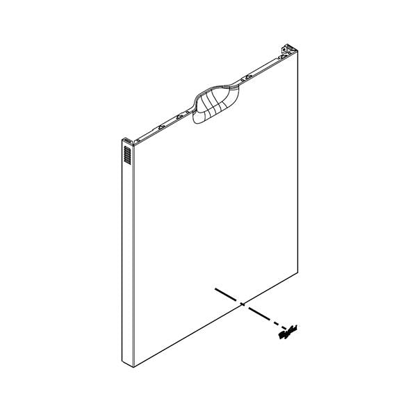 WHIRLPOOL W10802703 DISHWASHER DOOR OUTER PANEL (BLACK) (GENUINE OEM PART)