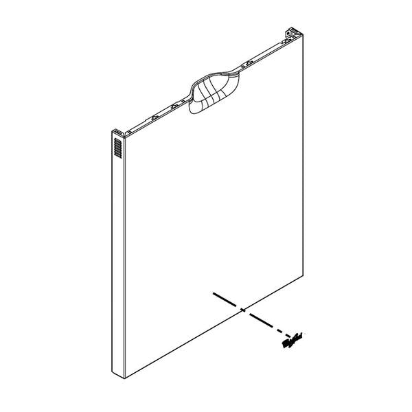 WHIRLPOOL W10846351 DISHWASHER DOOR OUTER PANEL (WHITE) (GENUINE OEM PART) - Parts Solution Group