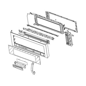 WHIRLPOOL W10860351 MICROWAVE DOOR ASSEMBLY (GENUINE OEM PART)