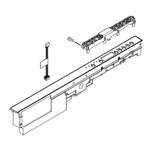 WHIRLPOOL W10861747 DISHWASHER CONTROL PANEL (WHITE) (GENUINE OEM PART)