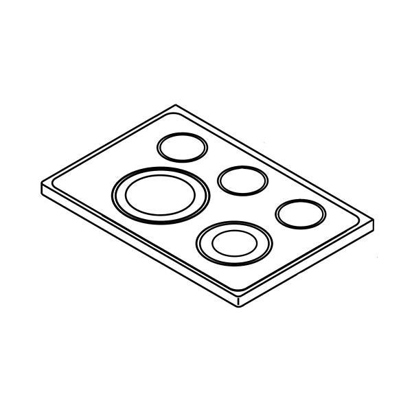 WHIRLPOOL W10884395 RANGE MAIN TOP (BLACK) (GENUINE OEM PART)