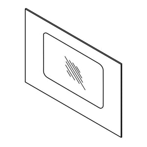 WHIRLPOOL W10894130 RANGE OVEN DOOR OUTER PANEL (BLACK) (GENUINE OEM PART)