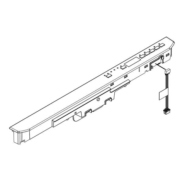 WHIRLPOOL W10897043 DISHWASHER CONTROL PANEL ASSEMBLY (BLACK) (GENUINE OEM PART) - Parts Solution Group