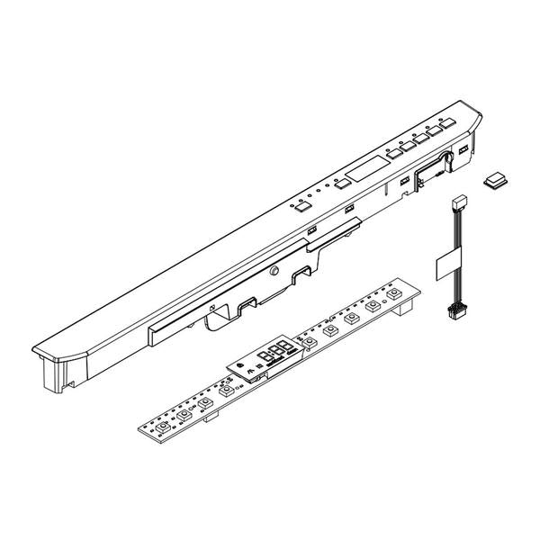 WHIRLPOOL W10910625 DISHWASHER CONTROL PANEL (WHITE) (GENUINE OEM PART) - Parts Solution Group