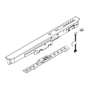 WHIRLPOOL W10910625 DISHWASHER CONTROL PANEL (WHITE) (GENUINE OEM PART)