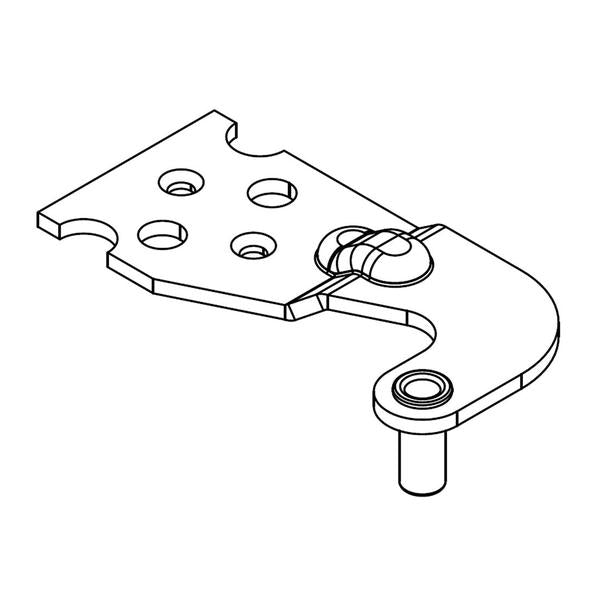 WHIRLPOOL W10922201 FREEZER HINGE TOP (WHITE) (GENUINE OEM PART) - Parts Solution Group