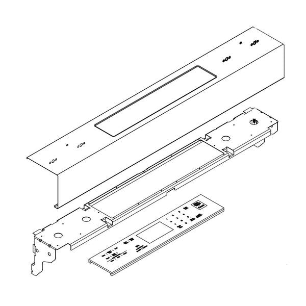WHIRLPOOL W11038823 RANGE CONTROL PANEL ASSEMBLY (BLACK) (GENUINE OEM PART) - Parts Solution Group