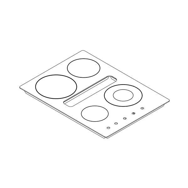 WHIRLPOOL W11051484 COOKTOP MAIN TOP (BLACK) (GENUINE OEM PART)