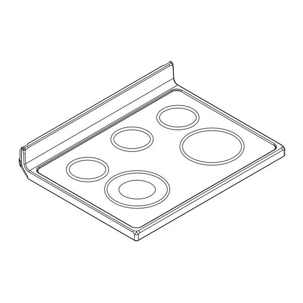 WHIRLPOOL W11091927 RANGE MAIN TOP (BLACK) (GENUINE OEM PART) - Parts Solution Group