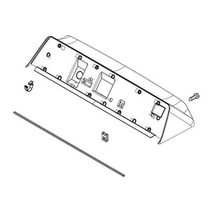 WHIRLPOOL W11099776 DRYER CONTROL PANEL (CHROME SHADOW) (GENUINE OEM PART)