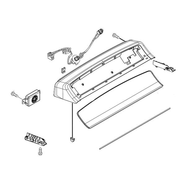 WHIRLPOOL W11102318 WASHER CONTROL PANEL ASSEMBLY (WHITE) (GENUINE OEM PART) - Parts Solution Group