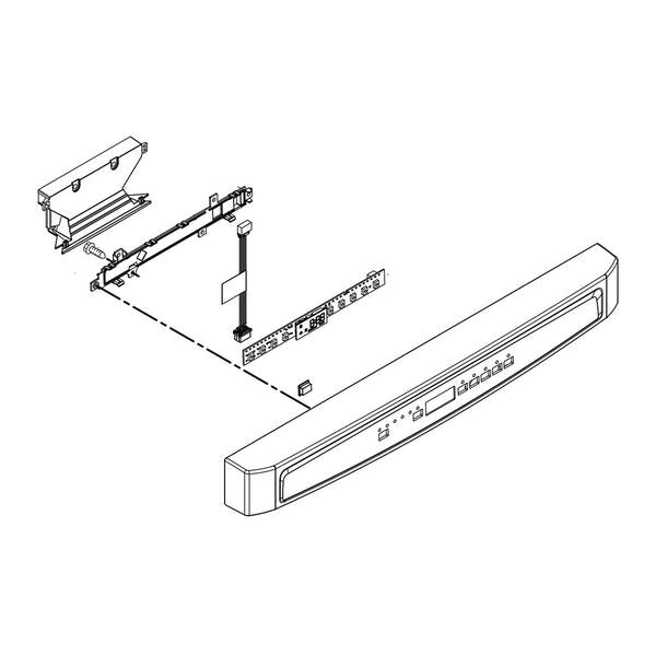 WHIRLPOOL W11106769 DISHWASHER CONTROL PANEL (BLACK) (GENUINE OEM PART) - Parts Solution Group