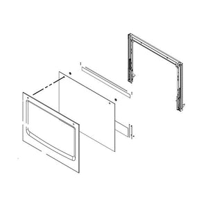 WHIRLPOOL W11110284 WALL OVEN DOOR OUTER PANEL ASSEMBLY (BLACK STAINLESS) (GENUINE OEM PART)