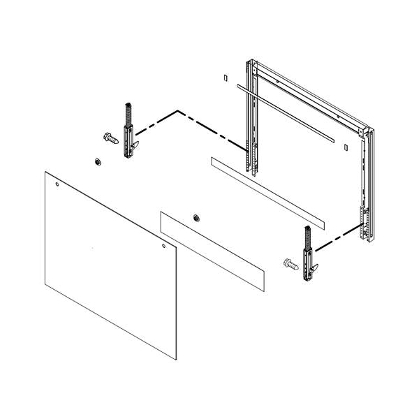 WHIRLPOOL W11110938 WALL OVEN DOOR OUTER PANEL ASSEMBLY (STAINLESS) (GENUINE OEM PART)