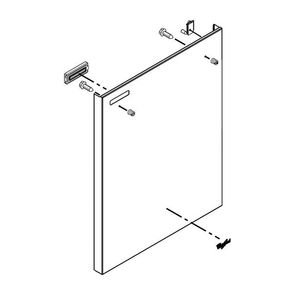 WHIRLPOOL W11116418 DISHWASHER DOOR OUTER PANEL (BLACK) (GENUINE OEM PART) - Parts Solution Group