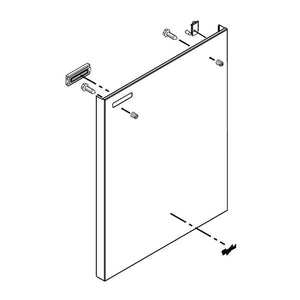 WHIRLPOOL W11116418 DISHWASHER DOOR OUTER PANEL (BLACK) (GENUINE OEM PART)