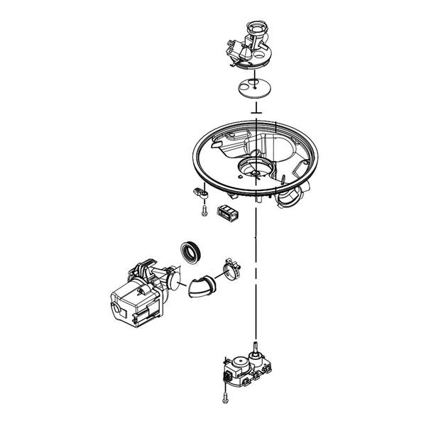 WHIRLPOOL W11124384 DISHWASHER PUMP AND MOTOR ASSEMBLY (GENUINE OEM PART) - Parts Solution Group