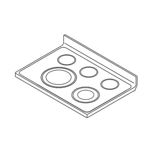 WHIRLPOOL W11165675 RANGE MAIN TOP (BLACK) (GENUINE OEM PART)
