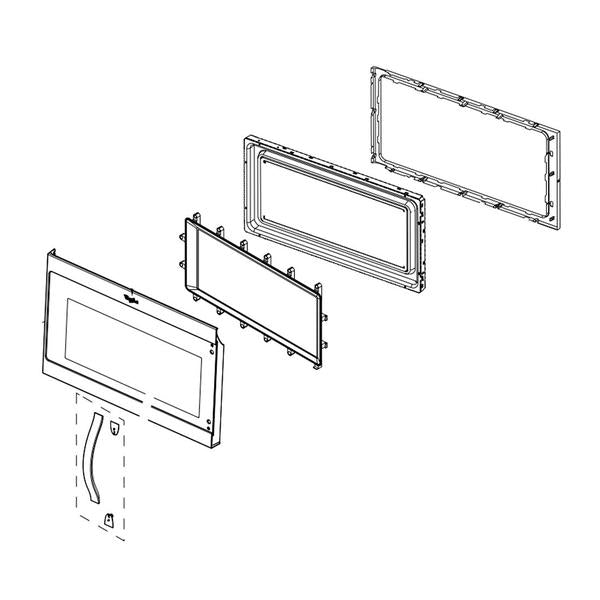 WHIRLPOOL W11173823 DOOR/MW (GENUINE OEM PART) - Parts Solution Group