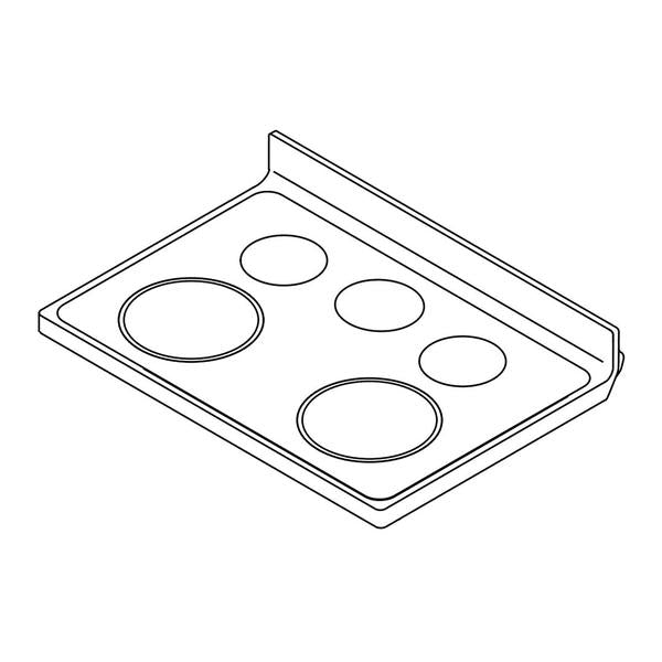 WHIRLPOOL W11175877 RANGE MAIN TOP (WHITE) (GENUINE OEM PART) - Parts Solution Group