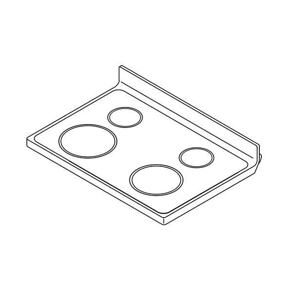 WHIRLPOOL W11178790 RANGE MAIN TOP (WHITE) (GENUINE OEM PART)