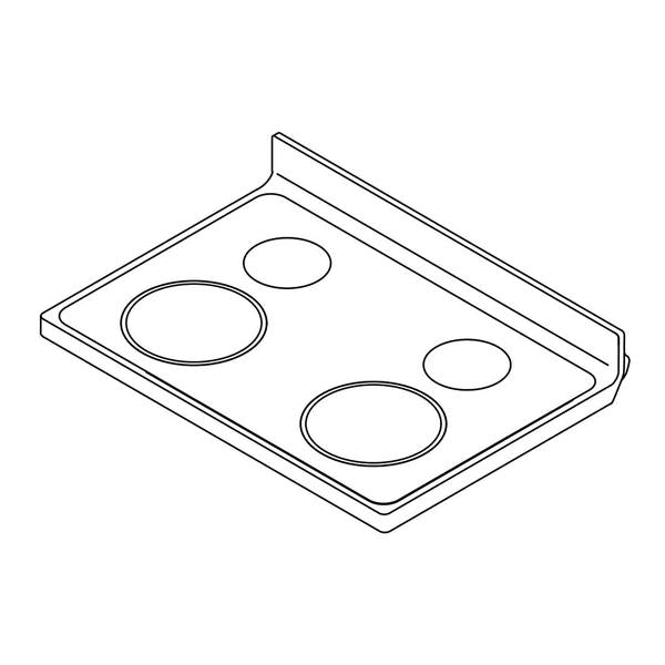 WHIRLPOOL W11178791 RANGE MAIN TOP (BLACK) (GENUINE OEM PART) - Parts Solution Group