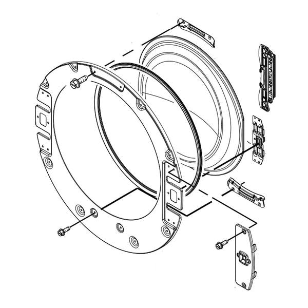 WHIRLPOOL W11188529 DRYER DOOR ASSEMBLY (GENUINE OEM PART) - Parts Solution Group