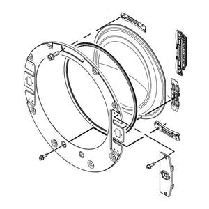 WHIRLPOOL W11188529 DRYER DOOR ASSEMBLY (GENUINE OEM PART)