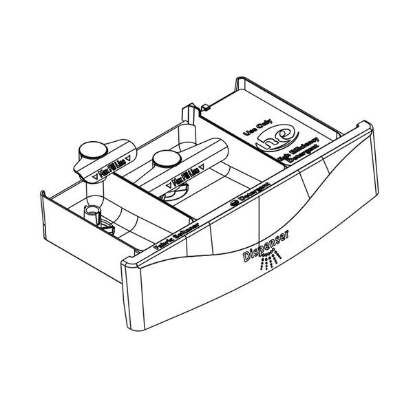 WHIRLPOOL W11210991 WASHER DISPENSER DRAWER ASSEMBLY (GENUINE OEM PART) - Parts Solution Group