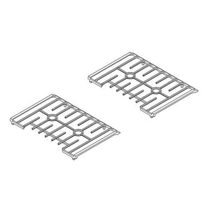 WHIRLPOOL W11228127 RANGE SURFACE BURNER GRATE SET (BLACK) (GENUINE OEM PART)