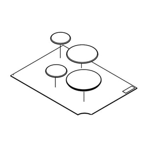WHIRLPOOL W11244067 RANGE SURFACE BURNER CAP SET (GENUINE OEM PART)