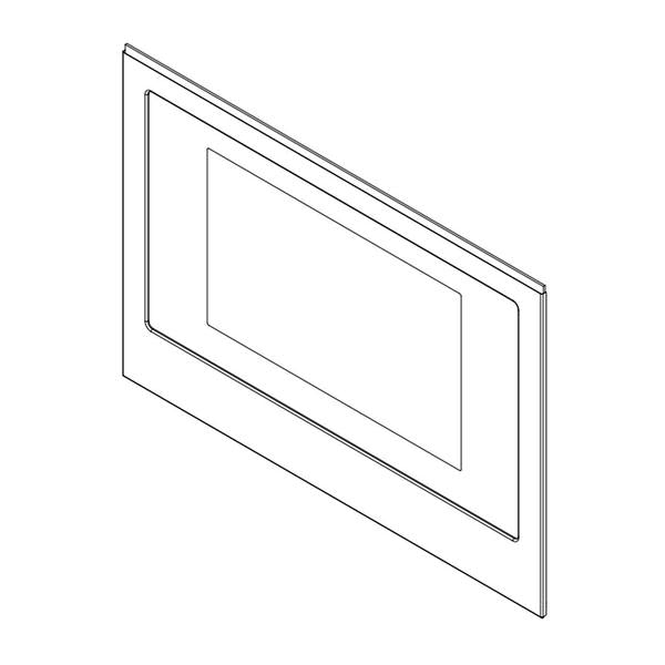 WHIRLPOOL W11247684 RANGE OVEN DOOR OUTER PANEL (BLACK STAINLESS) (GENUINE OEM PART) - Parts Solution Group