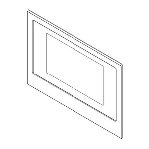 WHIRLPOOL W11247684 RANGE OVEN DOOR OUTER PANEL (BLACK STAINLESS) (GENUINE OEM PART)