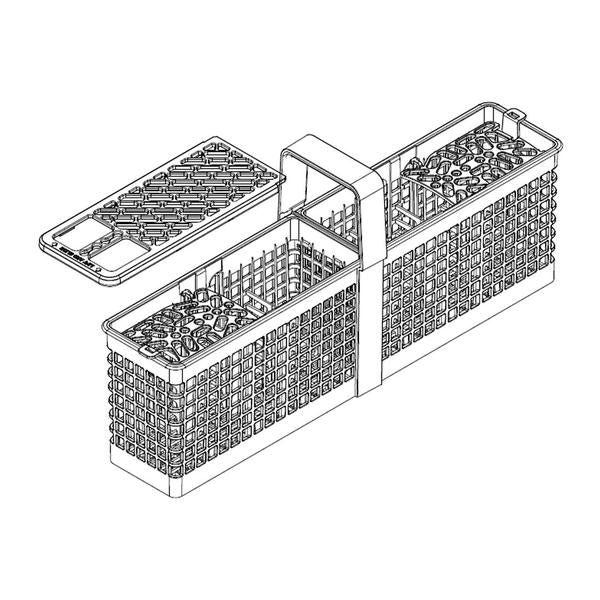 WHIRLPOOL W11291798 DISHWASHER SILVERWARE BASKET ASSEMBLY (GENUINE OEM PART) - Parts Solution Group