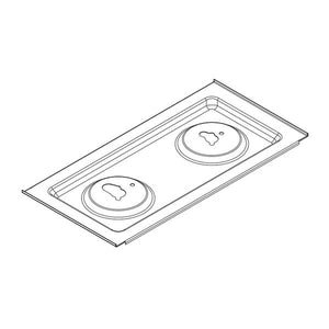WHIRLPOOL W11334155 RANGE MAIN TOP RIGHT (BLACK) (GENUINE OEM PART)