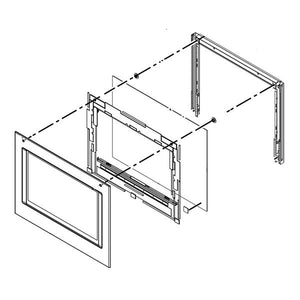 WHIRLPOOL W11354849 WALL OVEN MICROWAVE DOOR ASSEMBLY (WHITE) (GENUINE OEM PART)