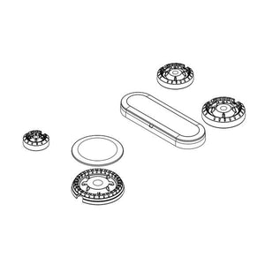 WHIRLPOOL W11367105 RANGE SURFACE BURNER HEAD KIT (GENUINE OEM PART)