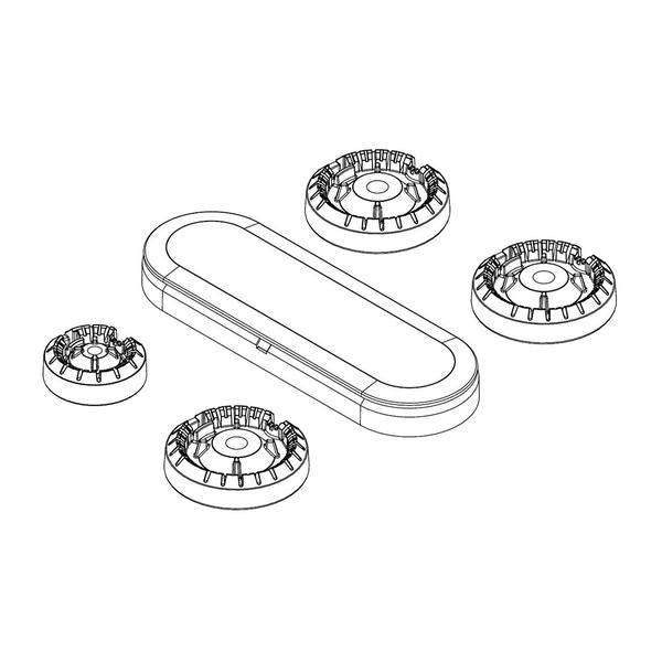 WHIRLPOOL W11367106 RANGE SURFACE BURNER HEAD KIT (GENUINE OEM PART) - Parts Solution Group