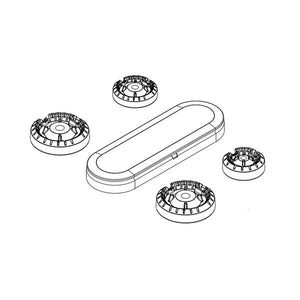 WHIRLPOOL W11367107 RANGE SURFACE BURNER HEAD KIT (GENUINE OEM PART)