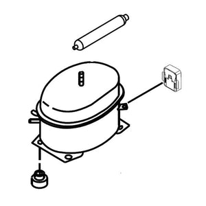 WHIRLPOOL W11370578 REFRIGERATOR COMPRESSOR ASSEMBLY (GENUINE OEM PART)