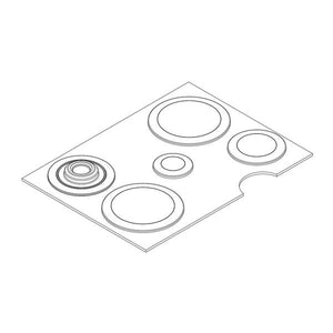 WHIRLPOOL W11379294 COOKTOP BURNER CAP SET (GENUINE OEM PART)