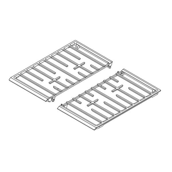 WHIRLPOOL W11394363 RANGE SURFACE BURNER GRATE SET (GENUINE OEM PART) - Parts Solution Group