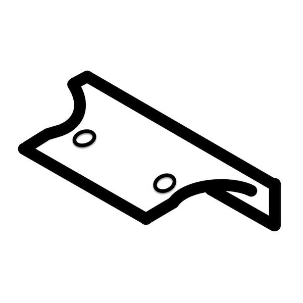 WHIRLPOOL W11401472 REFRIGERATOR DOOR STOP (GRAY) (GENUINE OEM PART) - Parts Solution Group