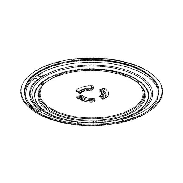 WHIRLPOOL W11402532 MICROWAVE GLASS TURNTABLE TRAY (GENUINE OEM PART) - Parts Solution Group