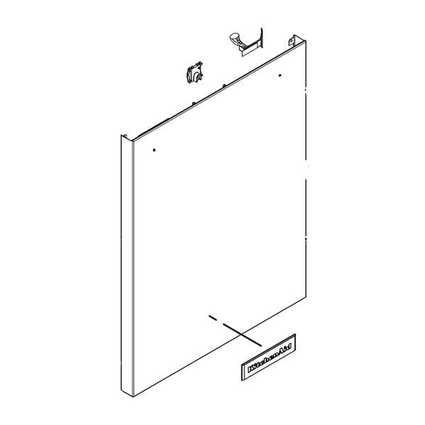 WHIRLPOOL W11416374 DISHWASHER DOOR OUTER PANEL (BLACK STAINLESS) (GENUINE OEM PART) - Parts Solution Group