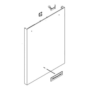 WHIRLPOOL W11416792 DISHWASHER DOOR OUTER PANEL (STAINLESS) (GENUINE OEM PART)